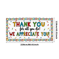 thumbnail image 1 of Colorful Design Thank You Banner Decorative Pattern Appreciation Sign for Office Event Employee Recognition Party Decoration, 1 of 8