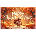 thumbnail image 1 of Colorful Design Thanksgiving Banner Autumn Theme Turkey Decoration Polyester for Holiday Party Indoor Decor Seasonal Celebration, 1 of 9