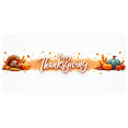 thumbnail image 1 of Colorful Design Thanksgiving Banner Autumn Turkey Pumpkin Leaves for Holiday Celebration Indoor Decoration Festival Event, 1 of 9