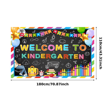 Colorful Design Welcome Banner School Photography Props for Kindergarten Classroom Kindergarten Party Baby Shower Event