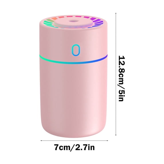 Colorful Desktop Air Humidifier, USB Atomization Car Humidifier, Portable Aroma Diffuser for Home and Car with LED Light