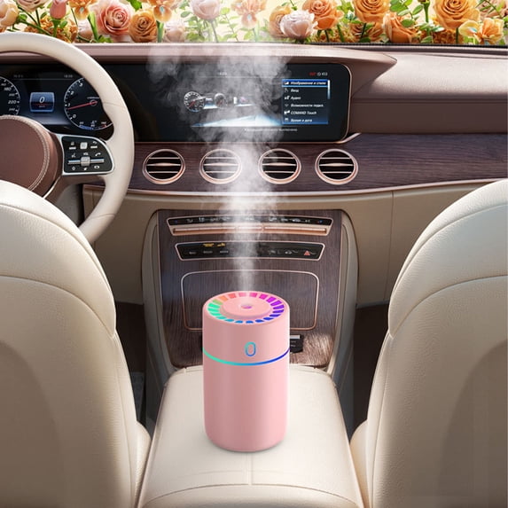 Colorful Desktop Air Humidifier, USB Atomization Car Humidifier, Portable Aroma Diffuser for Home and Car with LED Light