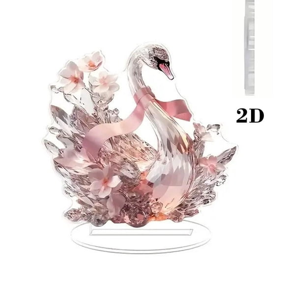 Colorful Desktop Standing Decoration Acrylic Decorative Sign Colorful 2D Miniature Print Flat Digital Ornament