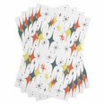 thumbnail image 1 of Colorful Diamond Kitchen Towels Set of 4, Water Absorbent Dish Towel, Modern Geometric Middle Century White Decorative Hand Towels - Quick Drying Cloth for Cooking Baking, 18x28 Inch, 1 of 8