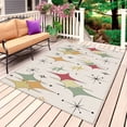 thumbnail image 1 of Colorful Diamond Outdoor Rug 6x9 Ft, Non Slip Washable Area Rug, Modern Geometric Middle Century Beige Retro Patio Rugs Carpet Runner, Large Floor Mat for Indoor/Outdoor Deck Porch Camping, 1 of 8