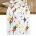 thumbnail image 1 of Colorful Diamond Table Runner 120 Inches Long Farmhouse Dress Scarves, Modern Geometric Middle Century White Dining Tablerunner for Coffee Table/Kitchen Island/Party Décor, 13" x 120", 1 of 8