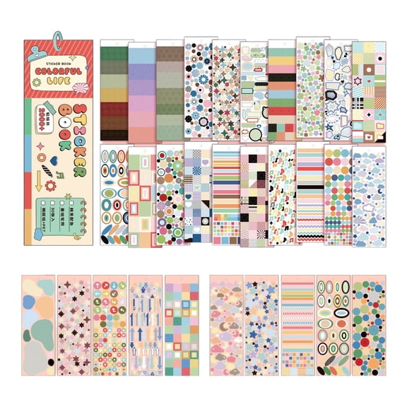 Colorful Die Cut Sticker Sheets Kids Crafting Activity Art Scrapbooking Supplies