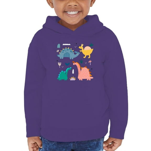 Colorful Dinos Hoodie Toddler -Image by Shutterstock, 2 Toddler