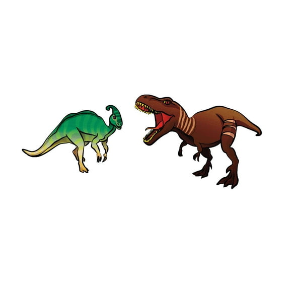 Colorful Dinosaur Animals Baby Kids Boy Girl Design Picture Art Mural Custom Wall Decal Vinyl Sticker 10 Inches X 20 Inches
