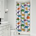 thumbnail image 1 of Colorful Dinosaur Assortment Pattern Shower Curtain 36"x72" ,Bathroom Decorative Shower Curtains Set with 12 Hooks,Modern Waterproof Washable Shower Curtain, 1 of 6