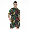 thumbnail image 1 of Colorful Dinosaur Fossil Pattern Short Sleeve Men'S Rompers, Dinosaur Casual Summer Jumpsuits Outfit, 1 of 4