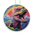 thumbnail image 1 of Colorful Dinosaur And Mouth Open In The Sky - Christmas Ornament Xmas Keepsake Ceramic Ornaments Holiday Decorations for Tree Christmas Gift Ideas 2.95in, 1 of 6