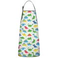 thumbnail image 1 of Colorful Dinosaur Paradise Pattern Apron-Garden Aprons for Women with Pockets-Cotton Linen Waterproof Kitchen Cooking Gardening Aprons Adjustable for Kitchen,Cooking,BBQ and Salon 33x27 Inch, 1 of 7