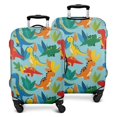 thumbnail image 1 of Colorful Dinosaur Pattern with Leaves Luggage Cover Fashion Suitcase Cover Baggage Covers Fit 25-28 Inch Luggage (Go Travel), 1 of 5