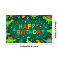 thumbnail image 1 of Colorful Dinosaur Themed Happy Birthday Banner Party Decoration Backdrop Background for Birthday Party Celebrations Photography Props Kids Party Decorations, 1 of 8