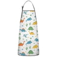 thumbnail image 1 of Colorful Dinosaurs Cacti Pattern Apron-Garden Aprons for Women with Pockets-Cotton Linen Waterproof Kitchen Cooking Gardening Aprons Adjustable for Kitchen,Cooking,BBQ and Salon 33x27 Inch, 1 of 7