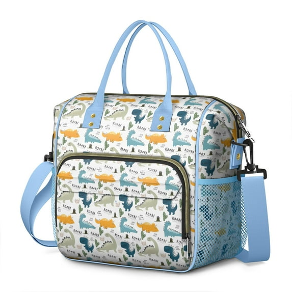 Colorful Dinosaurs Cacti Roar Pattern Womens Lunch Box for Work,Insulated Large Lunch Bag for Tween and Teen,Loncheras Para Mujer,Leakproof Adult Lunch Bag for Work,Beach,Travel,Picnic,Camping