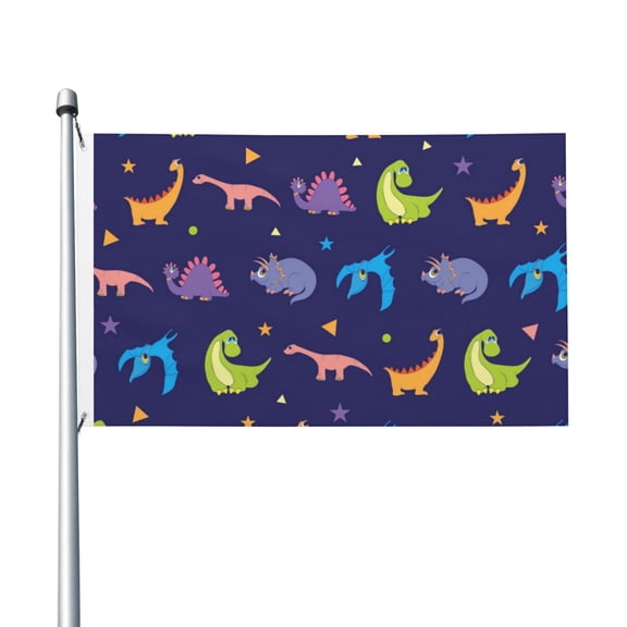 Colorful Dinosaurs Cute Dinosaur Dino Flag 3X5 Ft Garden Yard House Flags Banner Sign Outdoor Indoor Party Home Garden Decoration