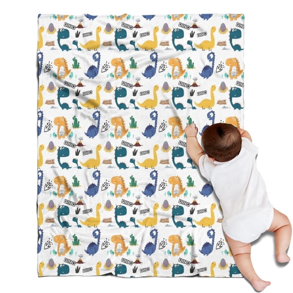 Colorful Dinosaurs DINO Eggs Pattern Blanket,Comfortable Soft Lamb Wool Throw Blanket,All Season,Warm Lightweight Blankets for Sofa Bed Couch Living Room Chair,30"x40"