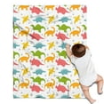 thumbnail image 1 of Colorful Dinosaurs DiverseSilhouettes Pattern Blanket,Comfortable Soft Lamb Wool Throw Blanket,All Season,Warm Lightweight Blankets for Sofa Bed Couch Living Room Chair,30"x40", 1 of 4
