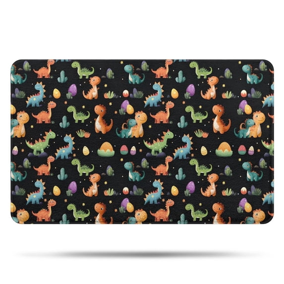 Colorful Dinosaurs Eggs Pattern Bathroom Rugs Mat,Non Slip Microfiber Bathroom Rug,Rubber Backing,Soft Bathroom Mats for Bathroom Floor,Tub and Shower,20x32in(50x80cm)