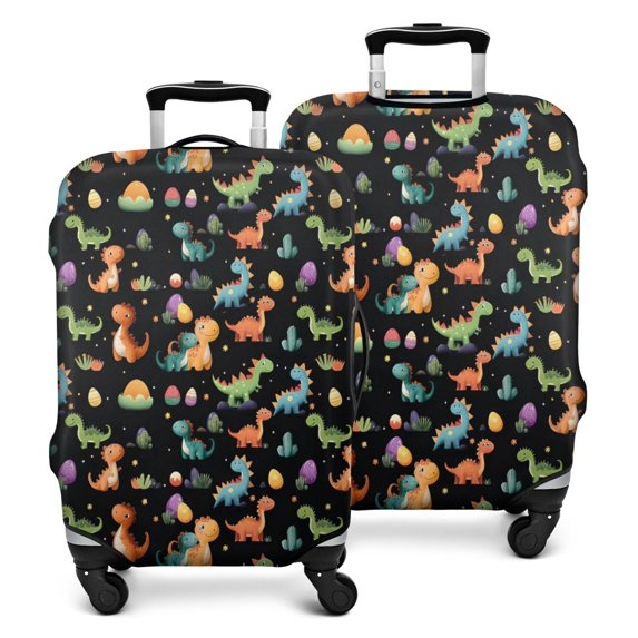 Colorful Dinosaurs Eggs Pattern Luggage Cover Fashion Suitcase Cover Baggage Covers Fit 25-28 Inch Luggage (Go Travel)