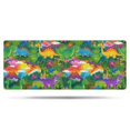 thumbnail image 1 of Colorful Dinosaurs Jungle Flowers Pattern Bathroom Rugs Mat,Non Slip Microfiber Bathroom Rug,Rubber Backing,Soft Bathroom Mats for Bathroom Floor,Tub and Shower,60x24in(150x60cm), 1 of 5