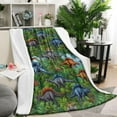 thumbnail image 1 of Colorful Dinosaurs Jungle Scene Pattern Blanket,Comfortable Soft Lamb Wool Throw Blanket,All Season,Warm Lightweight Blankets for Sofa Bed Couch Living Room Chair,50"x60", 1 of 4