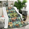 thumbnail image 1 of Colorful Dinosaurs Landscape Pattern Blanket,Comfortable Soft Lamb Wool Throw Blanket,All Season,Warm Lightweight Blankets for Sofa Bed Couch Living Room Chair,50"x60", 1 of 4