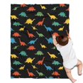 thumbnail image 1 of Colorful Dinosaurs Pattern Blanket,Comfortable Soft Lamb Wool Throw Blanket,All Season,Warm Lightweight Blankets for Sofa Bed Couch Living Room Chair,30"x40", 1 of 4