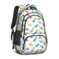 thumbnail image 1 of Colorful Dinosaurs Pattern Cute School Backpack Bag with Padded Back and Adjustable Shoulder Straps 16.9 X 12.6 X 5.9 Inches, 1 of 5