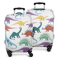 Colorful Dinosaurs Rainbow Pattern Luggage Cover Fashion Suitcase Cover Baggage Covers Fit 25-28 Inch Luggage (Go Travel)