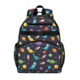 thumbnail image 1 of Colorful Dinosaurs Rockets Pattern Cute School Backpack Bag for School with Padded Back and Adjustable Shoulder Straps 15.25"x11.5"x5.25", 1 of 5