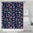 thumbnail image 1 of Colorful Dinosaurs Rockets Pattern Shower Curtain 84"x72" ,Bathroom Decorative Shower Curtains Set with 12 Hooks,Modern Waterproof Washable Shower Curtain, 1 of 6