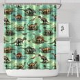 thumbnail image 1 of Colorful Dinosaurs Scientific Name Pattern Shower Curtain 84"x72" ,Bathroom Decorative Shower Curtains Set with 12 Hooks,Modern Waterproof Washable Shower Curtain, 1 of 6