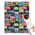 thumbnail image 1 of Colorful Dinosaurs Skeletons Text Pattern Blanket,Comfortable Soft Lamb Wool Throw Blanket,All Season,Warm Lightweight Blankets for Sofa Bed Couch Living Room Chair,30"x40", 1 of 4