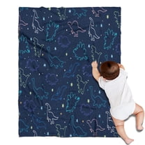 Colorful Dinosaurs Stars Pattern Blanket,Comfortable Soft Lamb Wool Throw Blanket,All Season,Warm Lightweight Blankets for Sofa Bed Couch Living Room Chair,30"x40"