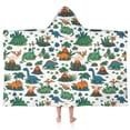 thumbnail image 1 of Colorful Dinosaurs Volcanoes Plants Pattern Hooded Bath Towel，50"x30" for Ages 3 To 12 Kids, Quick Dry Lightweight Soft Microfiber Hood Beach Towel Cover Up for Kids, 1 of 7