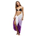 thumbnail image 1 of Colorful Dip Dye Beach Wrap Sarong With Fringe, Dip Dye Purple, Size: One Size, Uluwatu Style, 1 of 4