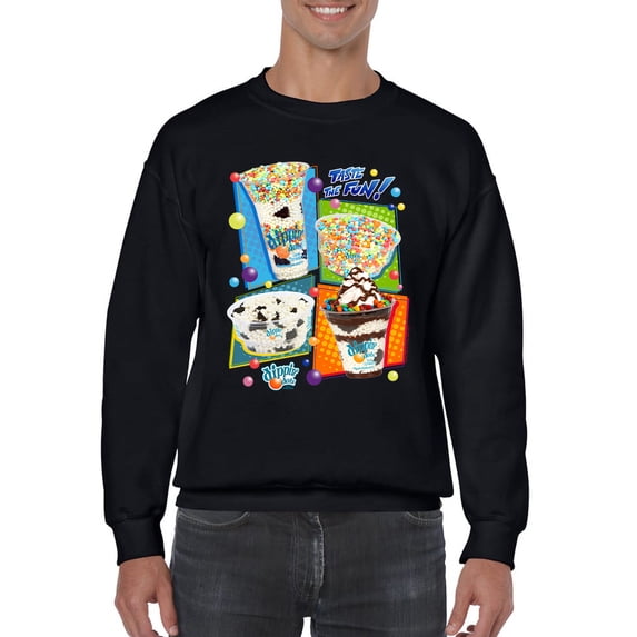 Colorful Dippin' Dots Ice Cream Treats - Fun Dessert Graphic Men's Sweatshirt