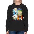 thumbnail image 1 of Colorful Dippin' Dots Ice Cream Treats - Fun Dessert Graphic Women's Sweatshirt, 1 of 4
