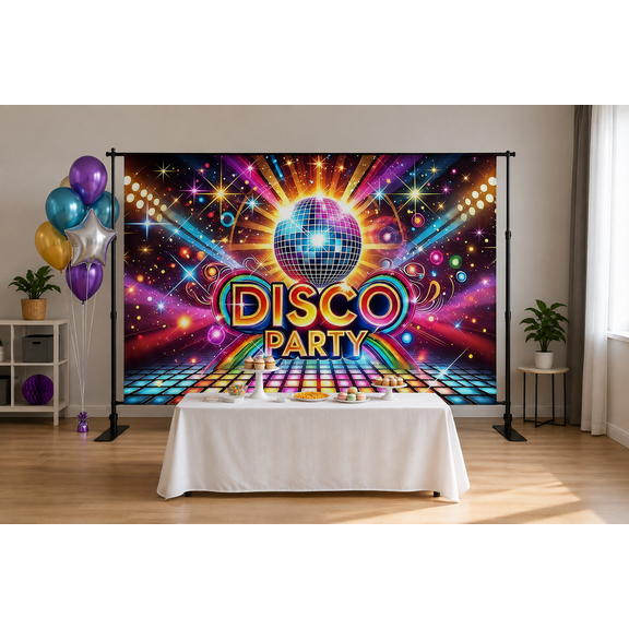 Colorful Disco Party Backdrop