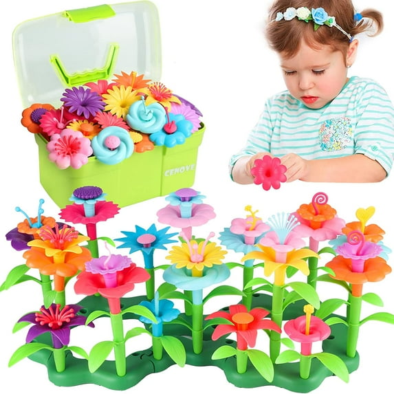 Colorful and Diverse Flowers Building Blocks Stacking Toys, Educational Brain Development Exercise Manual Skills Toys, Fun Parent-child Interactive Building Toys, Perfect Gifts for Boys and Girls