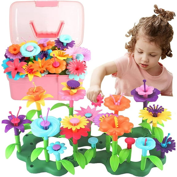 Colorful and Diverse Flowers Building Blocks Stacking Toys, Educational Brain Development Exercise Manual Skills Toys, Fun Parent-child Interactive Building Toys, Perfect Gifts for Boys and Girls