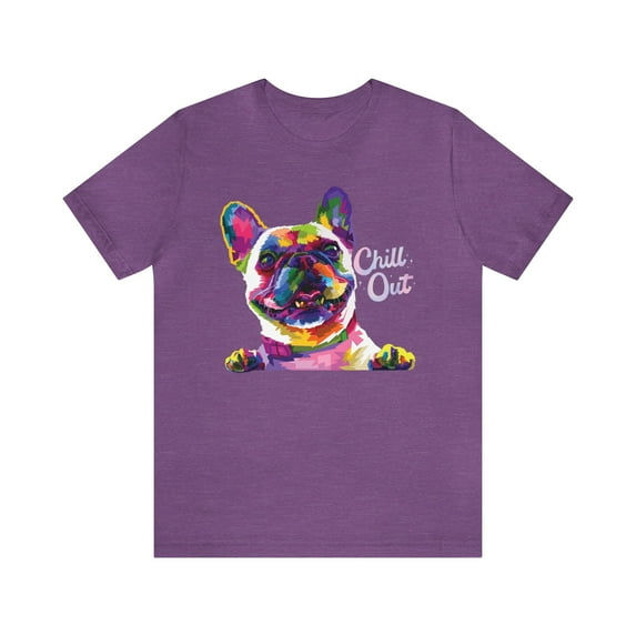 Colorful Dog Chill Out Cute Unisex Jersey Short Sleeve Tee