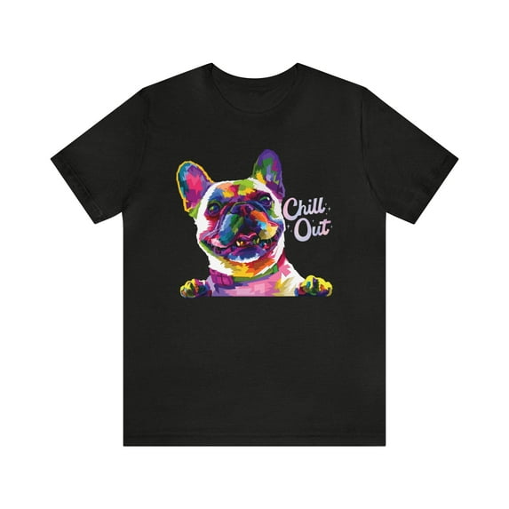 Colorful Dog Chill Out Cute Unisex Jersey Short Sleeve Tee