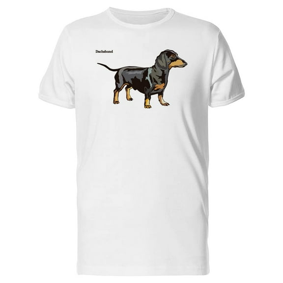 Colorful Dog Dachshund T-Shirt Men -Image by Shutterstock, Male Large