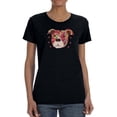 thumbnail image 1 of Colorful Dog Face T-Shirt Women -Smartprints Designs, Female Large, 1 of 4