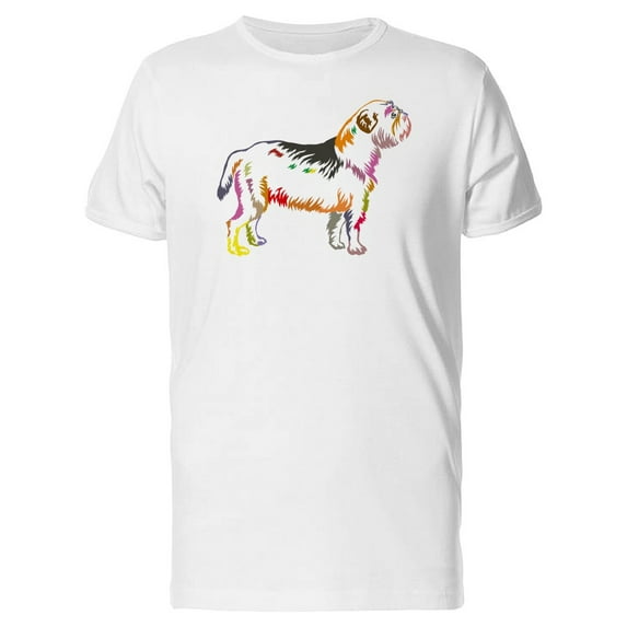 Colorful Dog Griffon Belge T-Shirt Men -Image by Shutterstock, Male 4X-Large