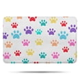 thumbnail image 1 of Colorful Dog Paw Footprint Bathroom Rugs Mat,Non Slip Microfiber Bathroom Rug,Rubber Backing,Soft Bathroom Mats for Bathroom Floor,Tub and Shower,17x27in(43x68cm), 1 of 5